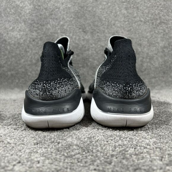 Nike Free RN Flyknit 2018 942838-101 Men's Sz 12 Black White Oreo Running Shoes - Picture 7 of 12